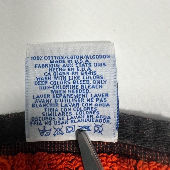 Santens Halloween Hand Towel Black with Orange Pumpkins 1 piece 15" x 10" - Picture 4 of 6